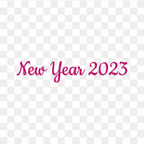 New year 2023 text free png